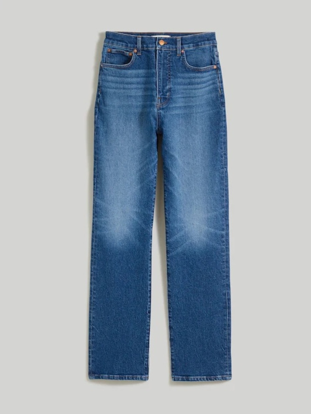 Madewell Women’s 90s Straight Leg High-Rise Medium Wash Blue Stretch Jeans 29
